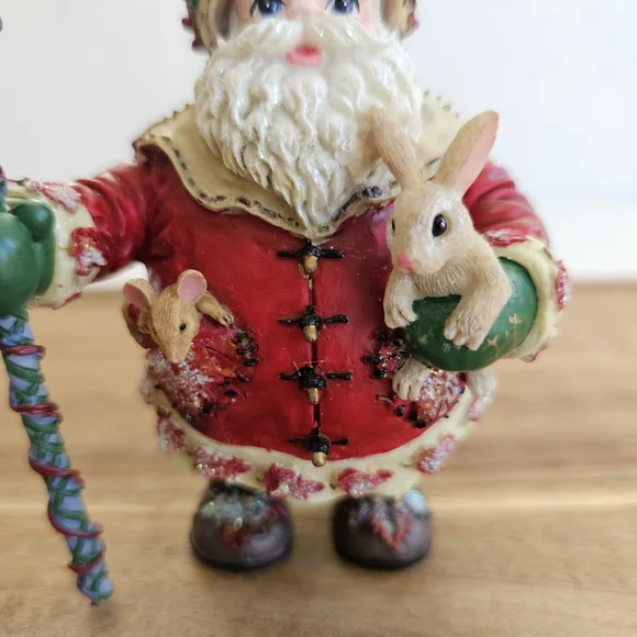 Christopher Radko Woodland Winds Frosty Leaf Santa Ornament 1998 Vintage - Picture 6 of 14